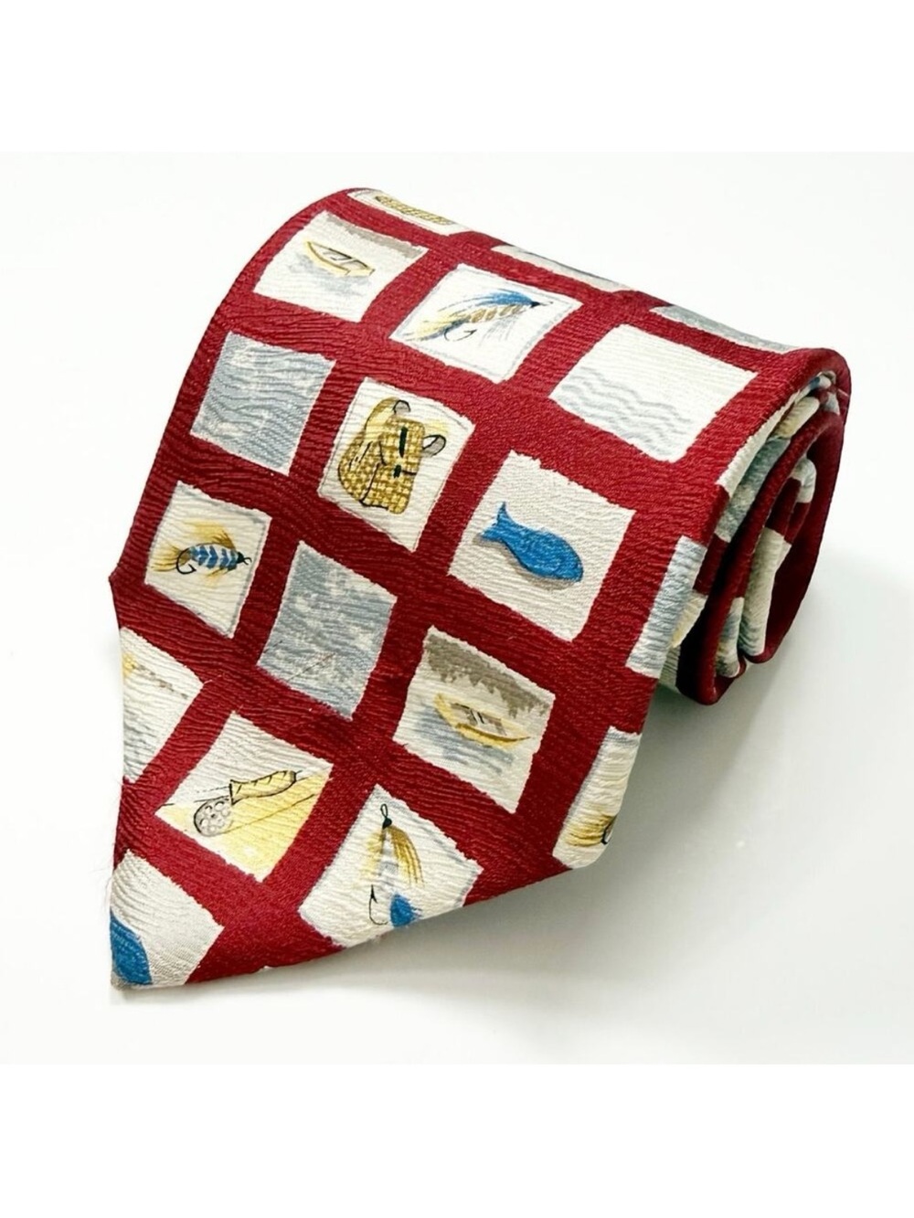 Vintage Nautica Fly Fishing Silk Tie